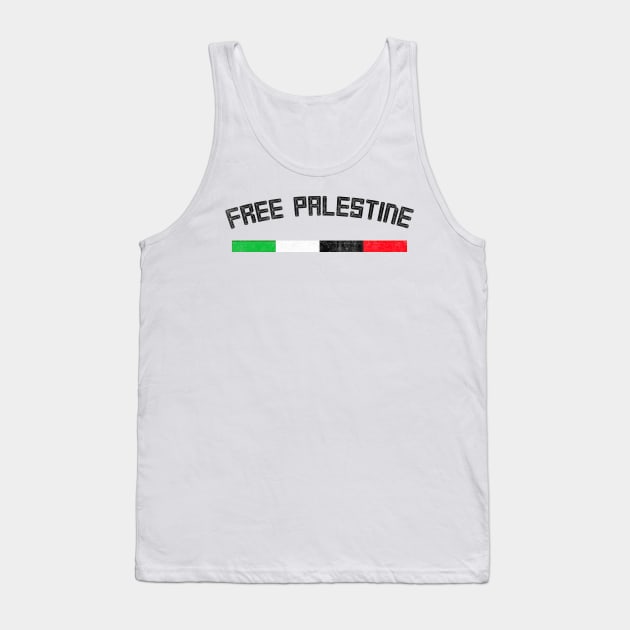 Free Palestine // Retro Style Design Tank Top by DankFutura